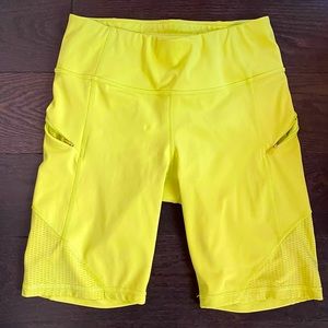 Athleta Lime Green Bike Shorts